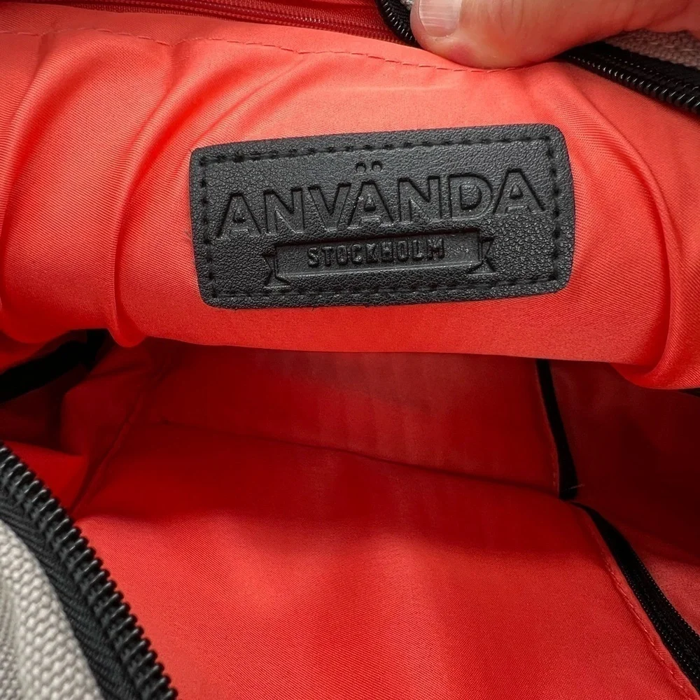 ANVANDA OF STOCKHOLM MULTI-PURPOSE CANVAS & LEATHER TRAVEL BAG NWOT